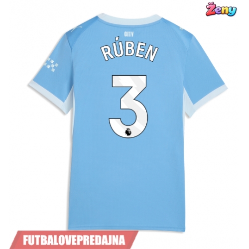 Lacne Ženy Futbalové dres Manchester City Ruben Dias #3 2026-27 Krátky Rukáv - Domáci